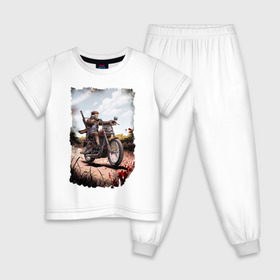Детская пижама хлопок с принтом Прорвёмся! в Курске, 100% хлопок |  брюки и футболка прямого кроя, без карманов, на брюках мягкая резинка на поясе и по низу штанин
 | the walking dead