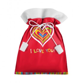 Подарочный 3D мешок с принтом Милое сердечко в Курске, 100% полиэстер | Размер: 29*39 см | Тематика изображения на принте: любовь | поцелуй | святой валентин | сердце | счастье | я люблю тебя