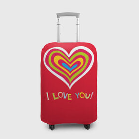 Чехол для чемодана 3D с принтом Милое сердечко в Курске, 86% полиэфир, 14% спандекс | двустороннее нанесение принта, прорези для ручек и колес | любовь | поцелуй | святой валентин | сердце | счастье | я люблю тебя