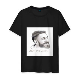 Мужская футболка хлопок с принтом Sergio Ramos в Курске, 100% хлопок | прямой крой, круглый вырез горловины, длина до линии бедер, слегка спущенное плечо. | Тематика изображения на принте: 