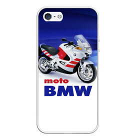 Чехол для iPhone 5/5S матовый с принтом moto BMW в Курске, Силикон | Область печати: задняя сторона чехла, без боковых панелей | bmw | бмв | мото | мотогонки | мотоспорт | мотоцикл