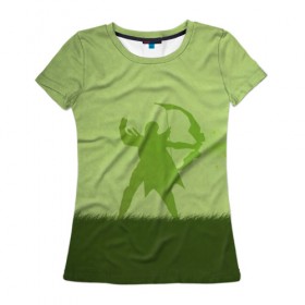 Женская футболка 3D с принтом Green Redhead в Курске, 100% полиэфир ( синтетическое хлопкоподобное полотно) | прямой крой, круглый вырез горловины, длина до линии бедер | 