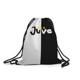 Рюкзак-мешок 3D с принтом Juventus в Курске, 100% полиэстер | плотность ткани — 200 г/м2, размер — 35 х 45 см; лямки — толстые шнурки, застежка на шнуровке, без карманов и подкладки | 