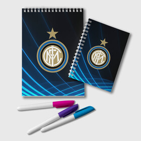 Блокнот с принтом Inter Milan в Курске, 100% бумага | 48 листов, плотность листов — 60 г/м2, плотность картонной обложки — 250 г/м2. Листы скреплены удобной пружинной спиралью. Цвет линий — светло-серый
 | inter | milan | интер | италия | милан | футбол | футболист