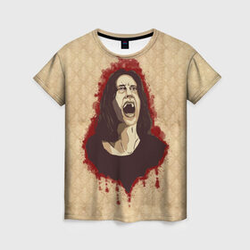 Женская футболка 3D с принтом Lana Winters в Курске, 100% полиэфир ( синтетическое хлопкоподобное полотно) | прямой крой, круглый вырез горловины, длина до линии бедер | Тематика изображения на принте: американская история ужасов