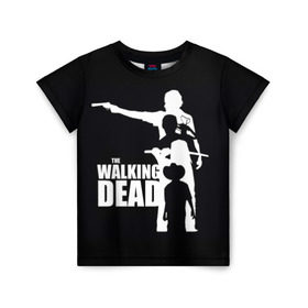 Детская футболка 3D с принтом The Walking Dead в Курске, 100% гипоаллергенный полиэфир | прямой крой, круглый вырез горловины, длина до линии бедер, чуть спущенное плечо, ткань немного тянется | the walking dead | америка | апокалипсис | глен | дерил | зомби | карл | кровь | рик | сша | ходячие мертвецы