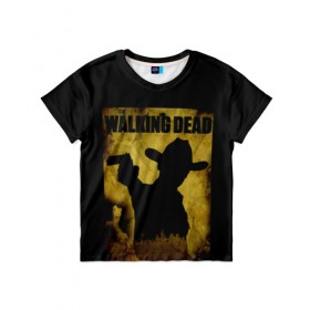 Детская футболка 3D с принтом The Walking Dead в Курске, 100% гипоаллергенный полиэфир | прямой крой, круглый вырез горловины, длина до линии бедер, чуть спущенное плечо, ткань немного тянется | 