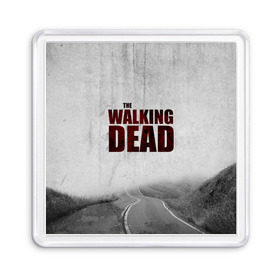 Магнит 55*55 с принтом The Walking Dead в Курске, Пластик | Размер: 65*65 мм; Размер печати: 55*55 мм | the walking dead | америка | апокалипсис | глен | дерил | зомби | карл | кровь | рик | сша | ходячие мертвецы