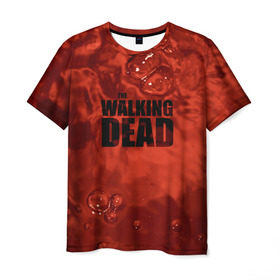 Мужская футболка 3D с принтом The Walking Dead в Курске, 100% полиэфир | прямой крой, круглый вырез горловины, длина до линии бедер | Тематика изображения на принте: the walking dead | америка | апокалипсис | глен | дерил | зомби | карл | кровь | рик | сша | ходячие мертвецы