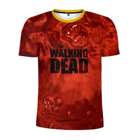 Мужская футболка 3D спортивная с принтом The Walking Dead в Курске, 100% полиэстер с улучшенными характеристиками | приталенный силуэт, круглая горловина, широкие плечи, сужается к линии бедра | the walking dead | америка | апокалипсис | глен | дерил | зомби | карл | кровь | рик | сша | ходячие мертвецы