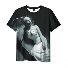 Мужская футболка 3D с принтом Lady Gaga в Курске, 100% полиэфир | прямой крой, круглый вырез горловины, длина до линии бедер | american horror story | американская история ужасов
