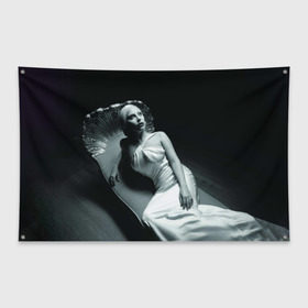 Флаг-баннер с принтом Lady Gaga в Курске, 100% полиэстер | размер 67 х 109 см, плотность ткани — 95 г/м2; по краям флага есть четыре люверса для крепления | american horror story | американская история ужасов