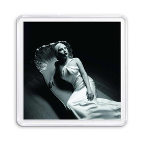 Магнит 55*55 с принтом Lady Gaga в Курске, Пластик | Размер: 65*65 мм; Размер печати: 55*55 мм | Тематика изображения на принте: american horror story | американская история ужасов