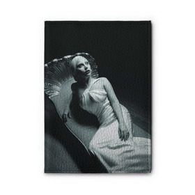 Обложка для автодокументов с принтом Lady Gaga в Курске, натуральная кожа |  размер 19,9*13 см; внутри 4 больших “конверта” для документов и один маленький отдел — туда идеально встанут права | Тематика изображения на принте: american horror story | американская история ужасов