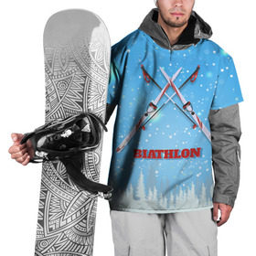 Накидка на куртку 3D с принтом Биатлон. Зима в Курске, 100% полиэстер |  | biathlon | биатлон | гонка | зимний спорт | кубок мира | олимпиада | спорт | спринт | чемпионат | чемпионат мира | эстафета
