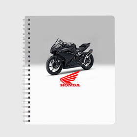 Тетрадь с принтом Honda 3 в Курске, 100% бумага | 48 листов, плотность листов — 60 г/м2, плотность картонной обложки — 250 г/м2. Листы скреплены сбоку удобной пружинной спиралью. Уголки страниц и обложки скругленные. Цвет линий — светло-серый
 | honda | moto | мото | мотоцикл | мотоциклы | хонда