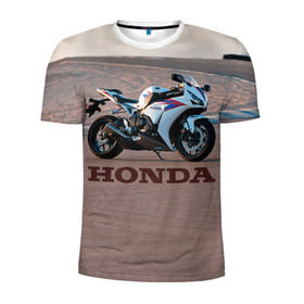 Мужская футболка 3D спортивная с принтом Honda 1 в Курске, 100% полиэстер с улучшенными характеристиками | приталенный силуэт, круглая горловина, широкие плечи, сужается к линии бедра | honda | moto | мото | мотоцикл | мотоциклы | хонда
