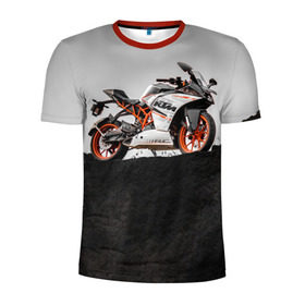 Мужская футболка 3D спортивная с принтом KTM 5 в Курске, 100% полиэстер с улучшенными характеристиками | приталенный силуэт, круглая горловина, широкие плечи, сужается к линии бедра | ktm | moto | катээм | ктм | мото | мотоцикл | мотоциклы