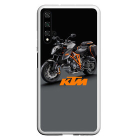 Чехол для Honor 20 с принтом KTM 4 в Курске, Силикон | Область печати: задняя сторона чехла, без боковых панелей | ktm | moto | катээм | ктм | мото | мотоцикл | мотоциклы