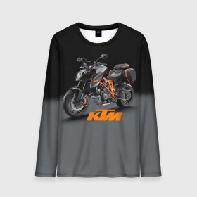Мужской лонгслив 3D с принтом KTM 4 в Курске, 100% полиэстер | длинные рукава, круглый вырез горловины, полуприлегающий силуэт | Тематика изображения на принте: ktm | moto | катээм | ктм | мото | мотоцикл | мотоциклы
