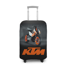 Чехол для чемодана 3D с принтом KTM 2 в Курске, 86% полиэфир, 14% спандекс | двустороннее нанесение принта, прорези для ручек и колес | ktm | moto | катээм | ктм | мото | мотоцикл | мотоциклы