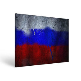 Холст прямоугольный с принтом Триколор (Краской на земле) в Курске, 100% ПВХ |  | russia | белый | красный | российский флаг | россия | синий | триколор