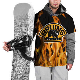 Накидка на куртку 3D с принтом Boston Bruins в Курске, 100% полиэстер |  | boston bruins | nxl | stanley cup | хоккей