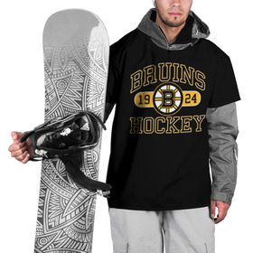 Накидка на куртку 3D с принтом Boston Bruins в Курске, 100% полиэстер |  | boston bruins | nxl | stanley cup | хоккей