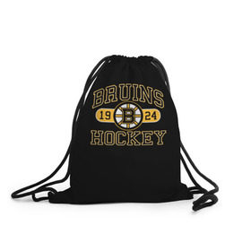 Рюкзак-мешок 3D с принтом Boston Bruins в Курске, 100% полиэстер | плотность ткани — 200 г/м2, размер — 35 х 45 см; лямки — толстые шнурки, застежка на шнуровке, без карманов и подкладки | Тематика изображения на принте: boston bruins | nxl | stanley cup | хоккей