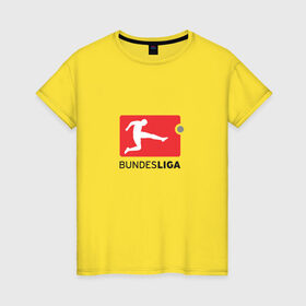 Женская футболка хлопок с принтом Бундеслига в Курске, 100% хлопок | прямой крой, круглый вырез горловины, длина до линии бедер, слегка спущенное плечо | bundesliga | бавария | боруссия | германия | футбол