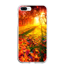 Чехол для iPhone 7Plus/8 Plus матовый с принтом Осень в Курске, Силикон | Область печати: задняя сторона чехла, без боковых панелей | autumn | bright | colors | forest | trees | деревья | краски | лес | лучи | осень | солнце | цвета | яркие