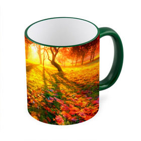 Кружка 3D с принтом Осень в Курске, керамика | ёмкость 330 мл | Тематика изображения на принте: autumn | bright | colors | forest | trees | деревья | краски | лес | лучи | осень | солнце | цвета | яркие