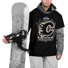 Накидка на куртку 3D с принтом Calgary Flames 3D Team в Курске, 100% полиэстер |  | Тематика изображения на принте: calgary flames | nhl | спорт | хоккей