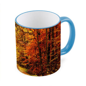 Кружка 3D с принтом Осень в Курске, керамика | ёмкость 330 мл | autumn | bright | colors | forest | paint | trees | деревья | краски | лес | осень | цвета | яркие