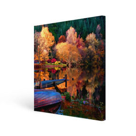 Холст квадратный с принтом Осень в Курске, 100% ПВХ |  | autumn | boat | bright | colors | forest | paint | river | trees | деревья | краски | лес | лодка | осень | река | цвета | яркие