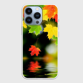 Чехол для iPhone 13 Pro с принтом Осень в Курске,  |  | autumn | bright | color | forest | leaves | maple | paint | reflection | river | trees | деревья | клён | краски | лес | листья | осень | отражение | река | цвета | яркие