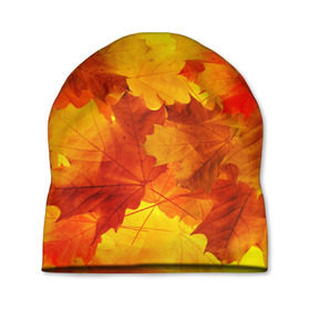Шапка 3D с принтом Осень в Курске, 100% полиэстер | универсальный размер, печать по всей поверхности изделия | autumn | bright | color | forest | leaves | maple | paint | trees | деревья | клен | краски | лес | листья | осень | цвета | яркие
