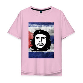 Мужская футболка хлопок Oversize с принтом Че в Курске, 100% хлопок | свободный крой, круглый ворот, “спинка” длиннее передней части | куба | революция | чегевара