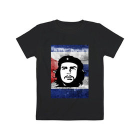 Детская футболка хлопок с принтом Че в Курске, 100% хлопок | круглый вырез горловины, полуприлегающий силуэт, длина до линии бедер | куба | революция | чегевара