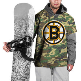 Накидка на куртку 3D с принтом Bruins Camouflage в Курске, 100% полиэстер |  | boston bruins | camouflage | hockey | nhl | нхл | хоккей