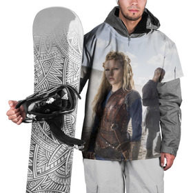 Накидка на куртку 3D с принтом Лагерта и Рагнар Лотброки в Курске, 100% полиэстер |  | vikings | викинги | лагерта | лотброк | рагнар