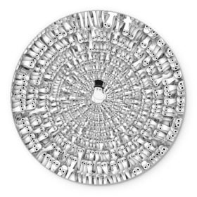 Коврик круглый с принтом Хатифнатты в Курске, резина и полиэстер | круглая форма, изображение наносится на всю лицевую часть | moomins | мумми тролль | папа