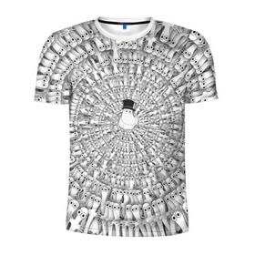 Мужская футболка 3D спортивная с принтом Хатифнатты в Курске, 100% полиэстер с улучшенными характеристиками | приталенный силуэт, круглая горловина, широкие плечи, сужается к линии бедра | Тематика изображения на принте: moomins | мумми тролль | папа