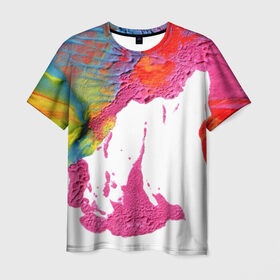 Мужская футболка 3D с принтом Абстракционизм 3 в Курске, 100% полиэфир | прямой крой, круглый вырез горловины, длина до линии бедер | Тематика изображения на принте: абстракция | узор | цвет | яркий