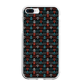 Чехол для iPhone 7Plus/8 Plus матовый с принтом TwentyONE PILOTS pattern в Курске, Силикон | Область печати: задняя сторона чехла, без боковых панелей | 21 | blurryface | music | twenty one pilots