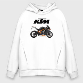 Мужское худи Oversize хлопок с принтом KTM 6 в Курске, френч-терри — 70% хлопок, 30% полиэстер. Мягкий теплый начес внутри —100% хлопок | боковые карманы, эластичные манжеты и нижняя кромка, капюшон на магнитной кнопке | ktm | moto | катээм | ктм | мото | мотоцикл | мотоциклы