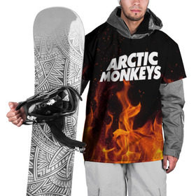 Накидка на куртку 3D с принтом Arctic Monkeys fire в Курске, 100% полиэстер |  | 