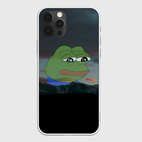 Чехол для iPhone 12 Pro с принтом Sad frog в Курске, силикон | область печати: задняя сторона чехла, без боковых панелей | pepe | пепе