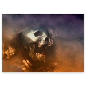 Поздравительная открытка с принтом Doom в Курске, 100% бумага | плотность бумаги 280 г/м2, матовая, на обратной стороне линовка и место для марки
 | doom | skull | slayer | палач | скелет | череп