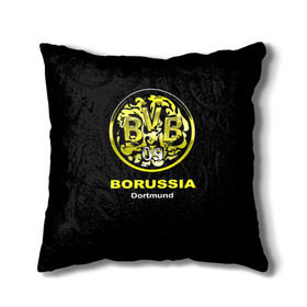 Подушка 3D с принтом Borussia Dortmund в Курске, наволочка – 100% полиэстер, наполнитель – холлофайбер (легкий наполнитель, не вызывает аллергию). | состоит из подушки и наволочки. Наволочка на молнии, легко снимается для стирки | боруссия | дортмунд